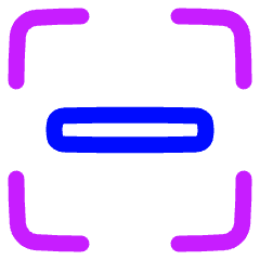 Align Center Horizontal Frame Icon from Plump Neon Set