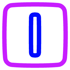 Align Center Vertical Square Icon from Plump Neon Set