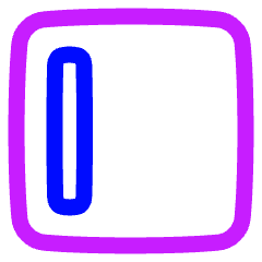 Align Left Square Icon from Plump Neon Set