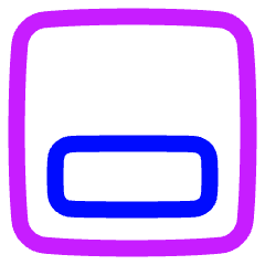 Align Object Bottom Icon from Plump Neon Set