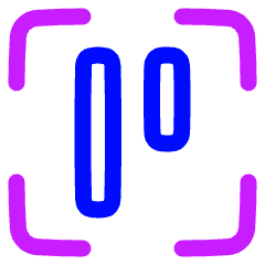 Align Object Frame Top Icon from Plump Neon Set