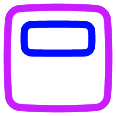 Align Object Top Icon from Plump Neon Set