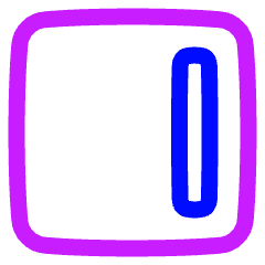 Align Right Square Icon from Plump Neon Set
