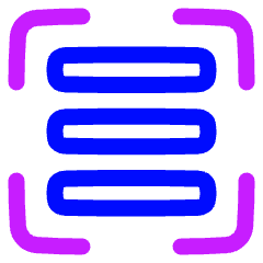 Align Three Horizontal Frame Icon from Plump Neon Set