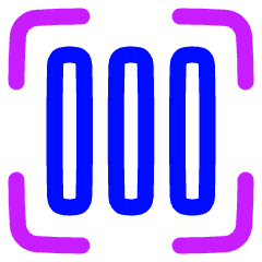 Align Three Vertical Frame Icon from Plump Neon Set
