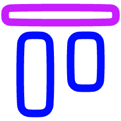 Align Top 1 Icon from Plump Neon Set