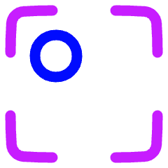 Align Top Left Frame Circle Icon from Plump Neon Set