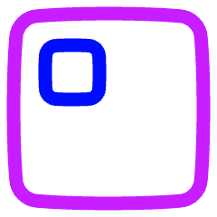 Align Top Left Square Icon from Plump Neon Set