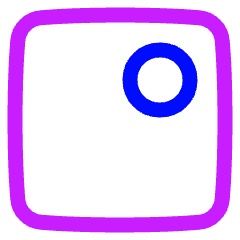Align Top Right Circle Icon from Plump Neon Set