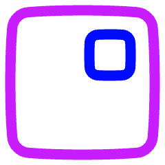 Align Top Right Square Icon from Plump Neon Set