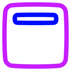 Align Top Square Icon from Plump Neon Set