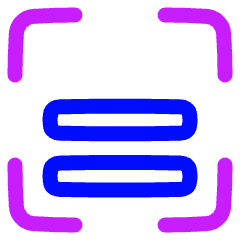 Align Two Bottom Frame Icon from Plump Neon Set