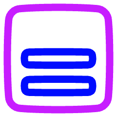 Align Two Bottom Square Icon from Plump Neon Set