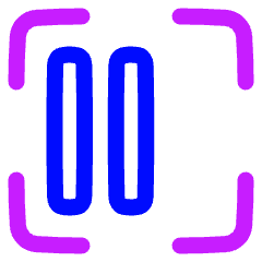 Align Two Left Frame Icon from Plump Neon Set