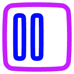 Align Two Left Square Icon from Plump Neon Set