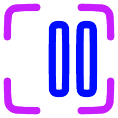 Align Two Right Frame Icon from Plump Neon Set