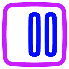 Align Two Right Square Icon from Plump Neon Set