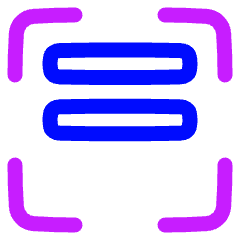 Align Two Top Frame Icon from Plump Neon Set