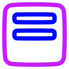 Align Two Top Square Icon from Plump Neon Set