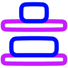 Distribute Bottom Icon from Plump Neon Set
