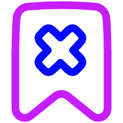 Delete Bookmark Icon from Plump Neon Set