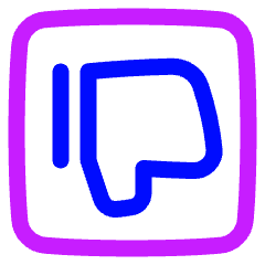 Dislike Square Icon from Plump Neon Set