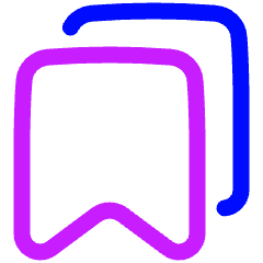 Double Bookmark Icon from Plump Neon Set