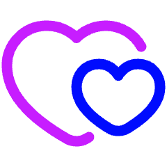 Double Heart Icon from Plump Neon Set