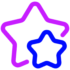 Double Star Icon from Plump Neon Set