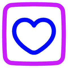Heart Square Icon from Plump Neon Set