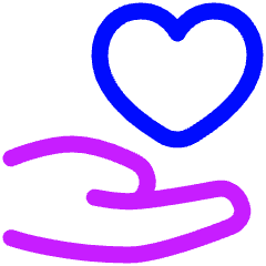 Share Heart Icon from Plump Neon Set