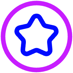 Star Circle Icon from Plump Neon Set