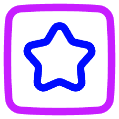 Star Square Icon from Plump Neon Set