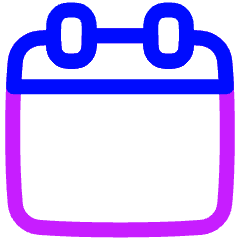 Blank Calendar Icon from Plump Neon Set