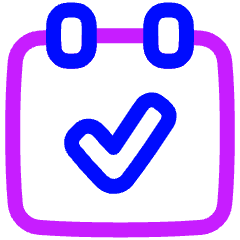 Calendar Check Icon from Plump Neon Set