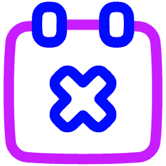 Calendar Disable Icon from Plump Neon Set