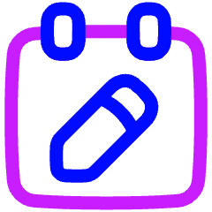 Calendar Edit Icon from Plump Neon Set