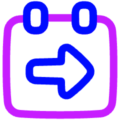 Calendar Jump To Date Icon from Plump Neon Set