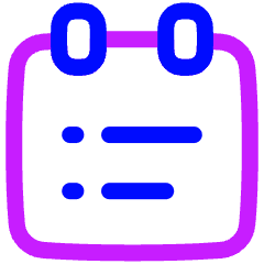 Calendar List Icon from Plump Neon Set