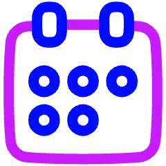 Calendar Mark Icon from Plump Neon Set