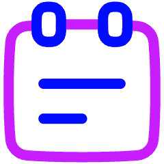 Calendar Note Icon from Plump Neon Set