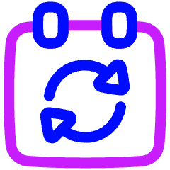 Calendar Refresh Icon from Plump Neon Set