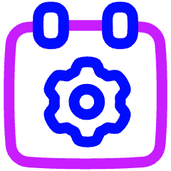 Calendar Setting Icon from Plump Neon Set