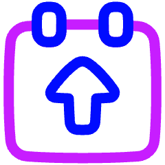 Calendar Upload Icon from Plump Neon Set