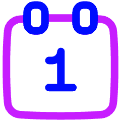 Daily Calendar Icon from Plump Neon Set