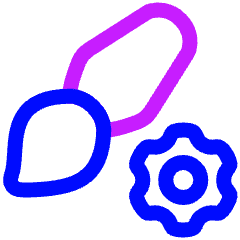 Brush Setting Gear Icon from Plump Neon Set