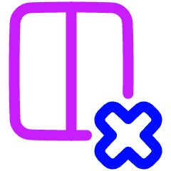 Delete Column Icon from Plump Neon Set