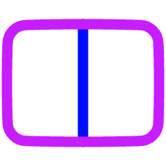 Rectangle Split Half Vertical Icon from Plump Neon Set