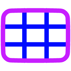 Rectangle Split Nine Icon from Plump Neon Set