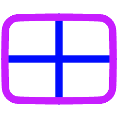 Rectangle Split Quarters Icon from Plump Neon Set